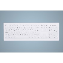 Wireless Hygiene Desktop Keyboard Fully Sealed Watertight USB White CH-Layout