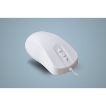 Hygiene Mouse with 3 Buttons Scroll Fully Sealed Watertight USB White