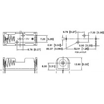 Batteriehalter für N-Zelle PCB