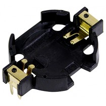Batteriehalter für CR2032, High Grip, vergoldet
