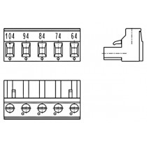 PC-Schraubklemme, anreihbar, 05 pol., RM 7.62mm 