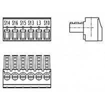 PC-Schraubklemme, anreihbar, 06 pol., RM 3.81mm