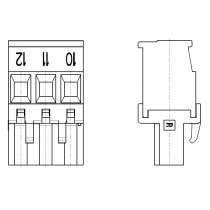 PC-Schraubklemme, anreihbar, 03 pol. RM 5.00mm
