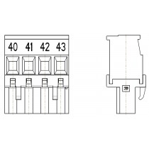 PC-Schraubklemme, anreihbar, 04 pol. RM 5.08mm