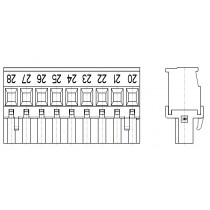 PC-Schraubklemme, anreihbar, 09 pol. RM 5.00mm