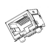 RJ45-Verbinder, 8-pol, SMT 