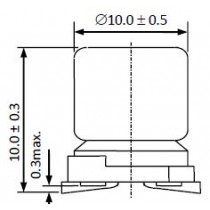ELKO SMD 470uF 25V 10x10 105° T&R AECQ-200