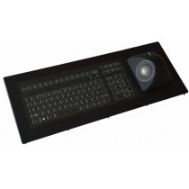 Keyboard with Ergo-Trackball 50mm IP67 panel-mount USB US-Layout