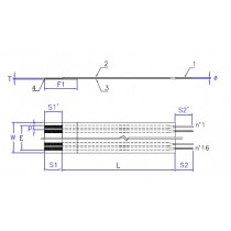 AXOSTRIP, RFC, Raster 2.54 mm, 2 - polig