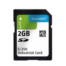 Industrial SD Card, S-250, 2 GB, SLC Flash, -40°C to +85°C