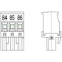 PC-Schraubklemme, anreihbar, R, 03 pol. RM 5.00mm
