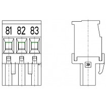 PC-Schraubklemme, anreihbar, R, 03 pol. RM 5.00mm