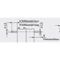 MAC Stiftkontakt ø 1.5 mm, lang, Print