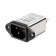 IEC 250VAC, 10A, R, Faston, Snap-in Vertical