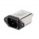 IEC HP 250VAC, 10A, R, Faston, SnHP-in Horizontal