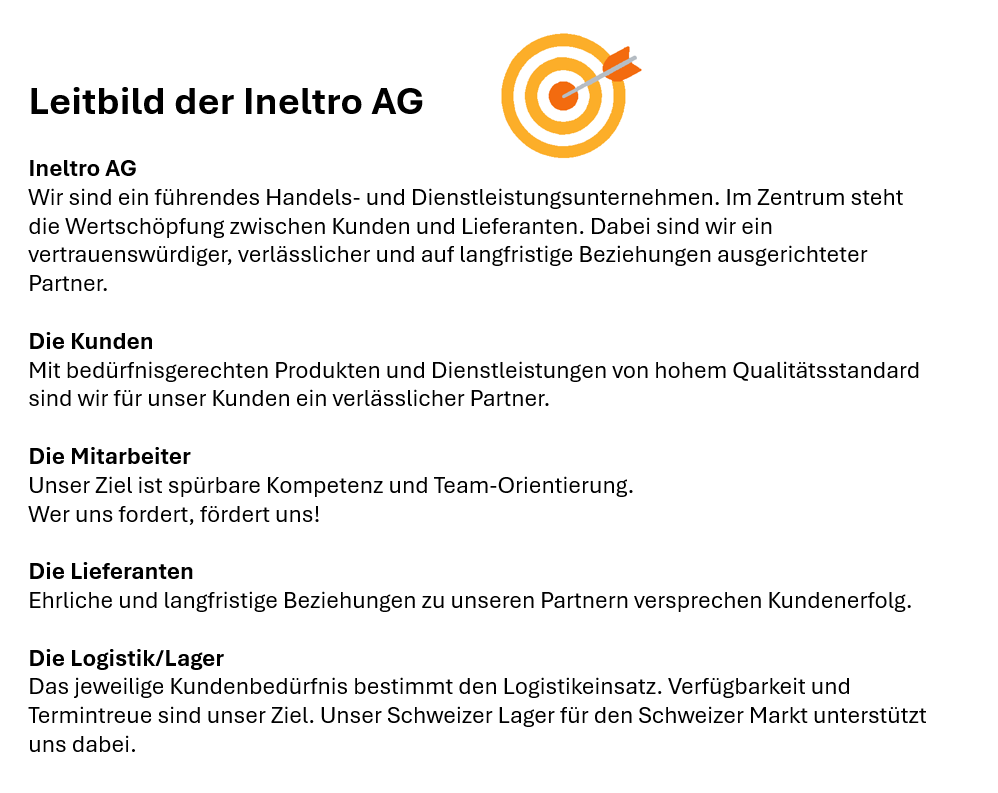 Leitbild Ineltro AG
